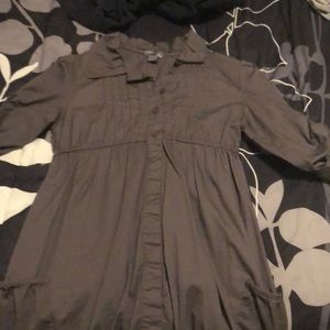 Women’s grey button up dress